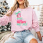 Festive Typography Christmas Jumper With Bow, thumbnail 5 of 8