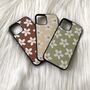 Green/Beige/Brown Flowers Phone Case, thumbnail 1 of 5