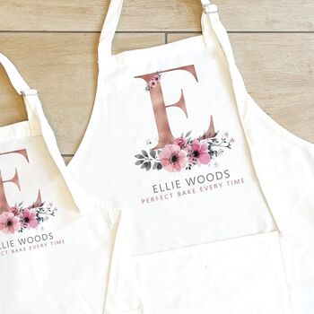Personalised Initial Matching Mother Daughter Aprons, 2 of 4