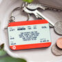Personalised Train Ticket Anniversary Keyring, thumbnail 1 of 3