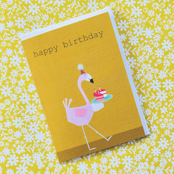 Flamingo Happy Birthday Card, 5 of 5