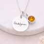 Personalised Sterling Silver November Birthstone Citrine Pendant Necklace, thumbnail 1 of 9