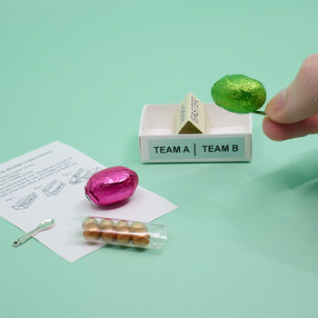 Mini Chocolate Egg And Spoon Race Activity In A Matchbox, 4 of 5