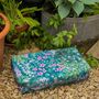 Garden Kneeler / Kneeling Pad Cottage Garden Teal, thumbnail 2 of 5