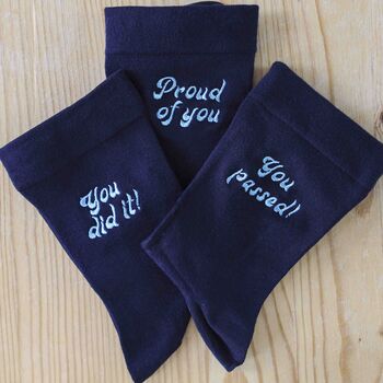 Congratulations Well Done You Passed Unisex Socks Gift, 3 of 4