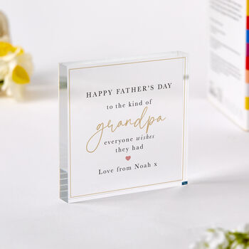 Heartfelt Father’s Day Grandpa Plaque Gift, 3 of 5