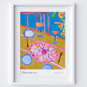 Oysters Table Scene Art Print, 4 of 4