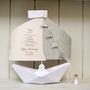 25th Silver Wedding Anniversary Paper Boat Card, thumbnail 6 of 12
