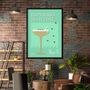 Espresso Martini Cocktail Print Four Colour Options, thumbnail 6 of 8