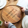Personalised Charcuterie Board Round Acacia Wood, thumbnail 4 of 5