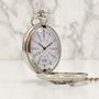 Personalised Silver Plated Pocket Watch Compass Design, thumbnail 3 of 4