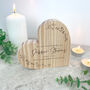 Personalised Wooden Wreath Memorial Freestanding Heart, thumbnail 3 of 5