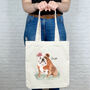 British Bulldog Tote Bag Personalised With Name, thumbnail 1 of 3