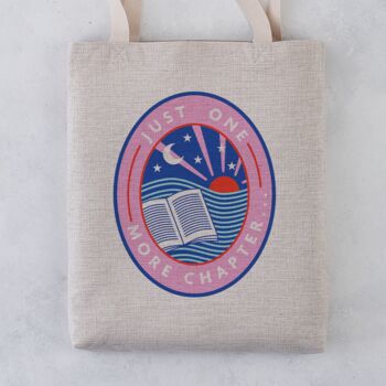 'Just One More Chapter' Book Lover Tote Bag, 2 of 5