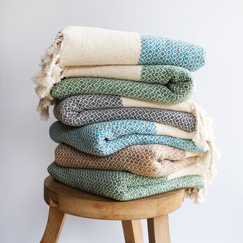 Personalised Cotton Throw, Christmas Gift For Mother, 7 of 8