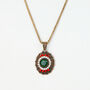 Vintage Style Gold Colour Plated Jewelled Pendant Long Necklace For Winter, thumbnail 1 of 3