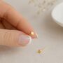 Micro 18ct Gold Plated Sterling Silver Disc Stud Earrings – 3mm, thumbnail 7 of 7