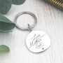 Engraved Circle Keyring, The Love Between, thumbnail 2 of 4