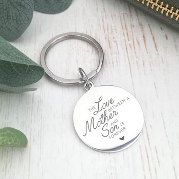 Engraved Circle Keyring, The Love Between, 2 of 4