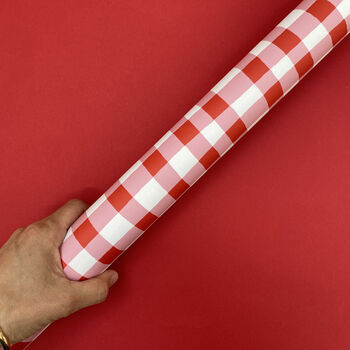 Red, White And Pink Gingham Wrapping Paper, 6 of 9