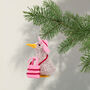 Christmas Bristle Duck Decoration, 10cm, thumbnail 1 of 2