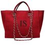 Personalised Red Large Chain Tote Bag, thumbnail 3 of 5
