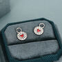 Sterling Silver Jam Biscuit Charm Hoop Earrings, thumbnail 6 of 12