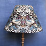 William Morris Cone Lampshade In Teal And Brown, thumbnail 1 of 4