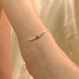 925 Silver Orange Silver Round Ball Thin Payal Anklet, thumbnail 1 of 7