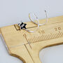Sterling Silver Star Spiral Hoop Earrings, thumbnail 3 of 5