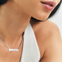 Personalised Sparkling Petite Cosmic Star Bar Necklace In Silver, thumbnail 4 of 9