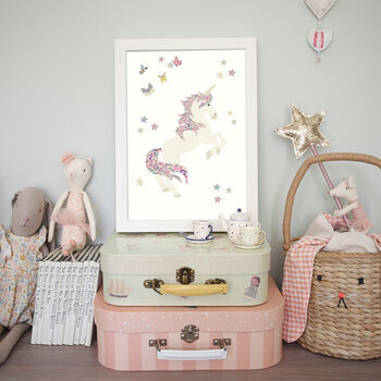 Floral Unicorn Print For Children, 2 of 2
