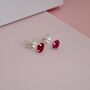 Sparkling Sterling Silver Birthstone Stud Earrings, thumbnail 6 of 12