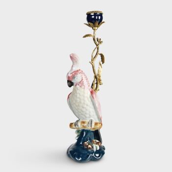 Porcelain Ornate Cockatoo Candle Holder, 3 of 3