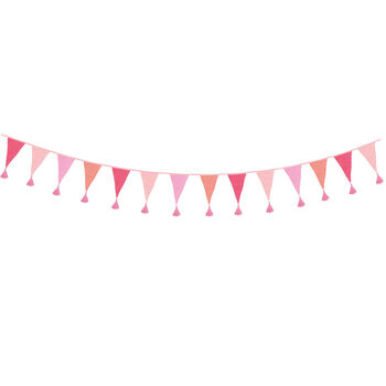 Pink Fabric Bunting, 3m, 2 of 2