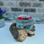 Handcrafted Teak Root And Molten Glass Bowl Wooden Flower, thumbnail 5 of 10