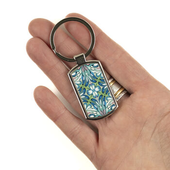 Flourishing Garden Millefiori Handprinted Keyring, 5 of 8