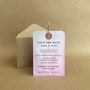 Luggage Tag With Wooden Heart Painterly Landscape, thumbnail 9 of 11