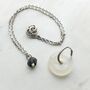 Silver White Iceberg Necklace And Single Earring, thumbnail 4 of 6