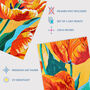 Set Three Wall Art Prints Abstract Tulip Meadow, thumbnail 4 of 7