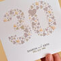 Personalised Love Hearts Pearl 30th Anniversary Card, thumbnail 3 of 9