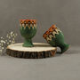 Pair Of Ceramic Wine Goblets In Forest Green Colour, thumbnail 1 of 6