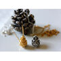Baby Pine Cone Necklace Gold/Silver, thumbnail 4 of 11