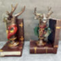 Set Of Elegant Suited Deer Bookends Novelty Décor Gift, thumbnail 4 of 12