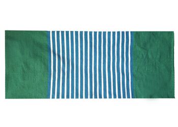Blue / Green Indian Striped Cotton Rug, 3 of 3