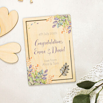 Personalised Congratulations Card Wooden Cutouts, 6 of 6