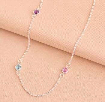 Long Family Birthstone Necklace, 4 of 7