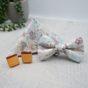 Liberty Limited Edition Isle Of Wight Childs Beach Print Wedding Handmade Bow Tie, 3 of 3
