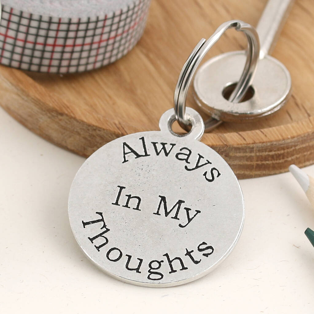 Image of Always In My Thoughts Personalised Togetherness Keyring