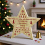 Personalised Christmas Fair Isle Wooden Star Ornament, thumbnail 3 of 5